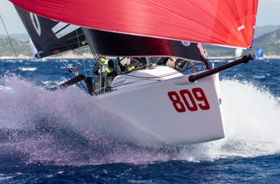 Villasimius, Melges 24 Worlds 2019: Arkanoè by Montura punta in alto