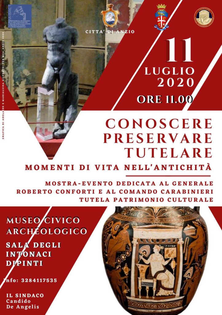 Anzio, mostra sui reperti recuperati dai Carabinieri nell'Operazione Teseo