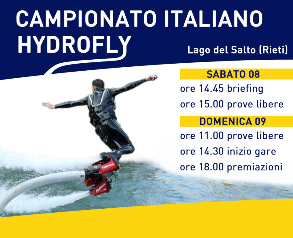 Sul Lago del Salto nel weekend il Campionato Italiano Hydrofly 2020