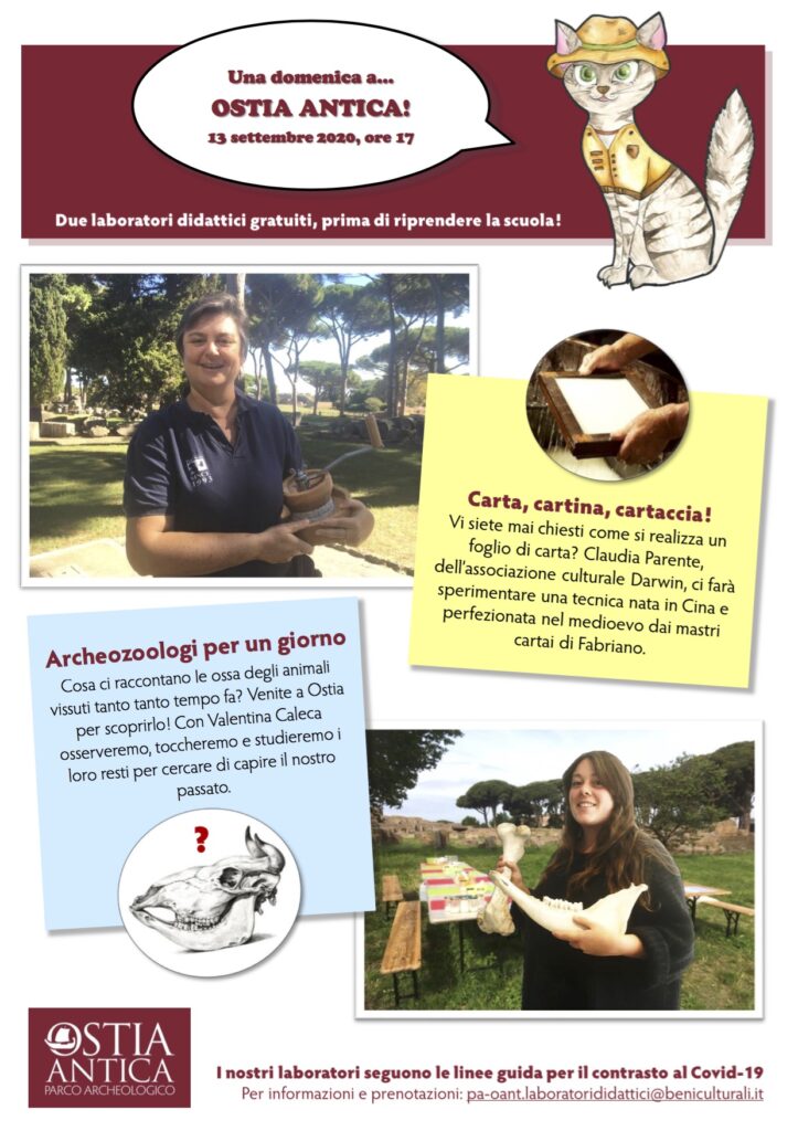 Al Parco archeologico di Ostia antica due laboratori didattici per i bambini