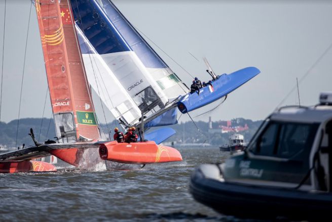 SailGP fa tappa a Taranto, in mare con i catamarani della classe F50